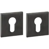 Intersteel cilinderrozetten vierkant verdekt 53x53x6mm - PVD antraciet