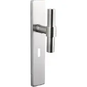 Lavuzo deurklink Pesaro rvs met rechthoekig schild SL56