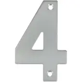 AMIG Huisnummer 4 opschroefbaar 100 mm rvs