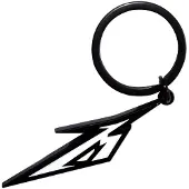 Metallica - M Logo Sleutelhanger - Zwart/Wit