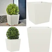 vidaXL Plantenbak 50x50x50 cm staal wit
