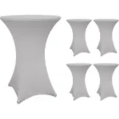 Lumaland bartafelhoes - Ø 70-75 cm - zilvergrijs - set van 5