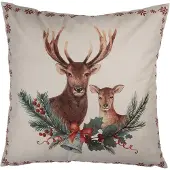 Clayre & Eef Kussenhoes 45x45 cm Beige Polyester Hert
