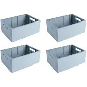 Sunware Sigma Home vouwkrat 13L - Set van 4 - 17.5x12.5x7 cm - Blauw