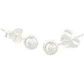 Karma Oorbellen Ball 4 mm Zilver