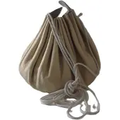 Oi goud champagnekleurig leren Buidelportemonnee / Cosplay Tasje / lederen buidelzakje / tovenaars- buideltje / 521G