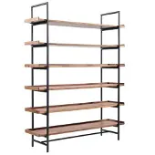 Tower Living Taviano wall rack 6 shelves 140x40x180 (Naturel, 140x180x40cm)