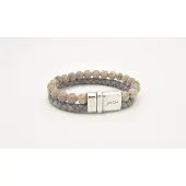Josh -9286-Armband-Taupe-Heren-20,5cm