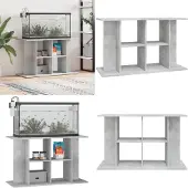 vidaXL Aquariumstandaard Betongrijs 100x40x60 cm Bewerkt hout