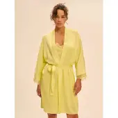 Simone Pérèle Satin Secrets Kimono Summer Yellow Geel L