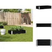 vidaXL Plantenbak 100x50 cm massief grenenhout zwart