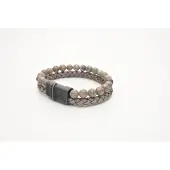 Josh -9286-Armband-Taupe-Heren-21,5cm