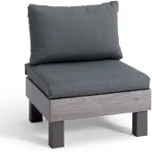 Keter Signature Elements Tuinstoel - met groene kussens - Cappuccino/Ashwood