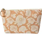 Clayre & Eef Toilettas Dames 21x5x13 cm Beige Synthetisch Bloemen