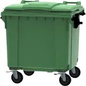 ESE Afvalcontainer 1100 liter groen 4 wielen