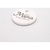 Miko Geluksteentje van keramiek Mama, cadeau idee Moederdag, verjaardag Mama, Valentijnsdag