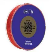 Delta Teflon 8 Braid 300 M Gevlochten Vislijn Rood 0.280 mm
