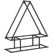 vidaXL Brandhoutrek 80x25x90 cm koudgewalst staal zwart