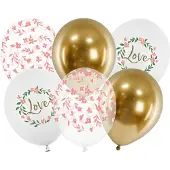 Party Deco Partydeco - Partydeco ballonnen - Love mix (6 stuks)