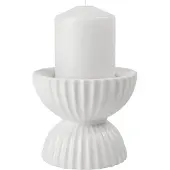 Lyngby Porcelæn Lyngby Tura blokkandelaar Ø11,5 cm Wit