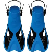 Atlantis Dolphin - Flippers - Zwemvliezen - Verstelbare Hielstrap - Voor Zwemmen & Snorkelen - Volwassenen - Ocean/Zwart - 36-41