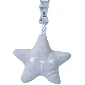Saro hangfiguur met geluid Ster 21 cm polyester grijs