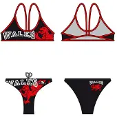 Turbo Wales Dragon Bikini Zwart 9-10 Years Meisje