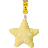 Saro hangfiguur met geluid Ster 21 cm polyester geel