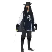 Vegaoo Blauwe musketiers kostuum voor mannen - Verkleedkleding - Large