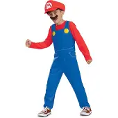 Disguise Super Mario Elevated Fancy Dress Costume Blauw 4-6 Years Kinderen