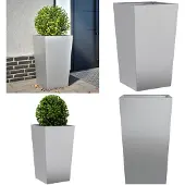 vidaXL Plantenbak 45x45x75 cm gegalvaniseerd staal