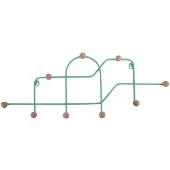 Present Time coat rack maze turquoise blue