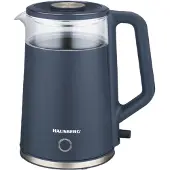 Hausberg HB-3619BL Elektrische Glazen Waterkoker 2,0 L | 1800 W | Blauw Coated Kettle Met Automatische Uitschakeling & Droogkookbeveiliging