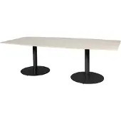 Schaffenburg Vergadertafel - Linesto 200x100 tonv. grijs - wit frame