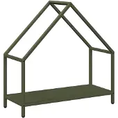 vidaXL Brandhoutrek 60x25x60 cm koudgewalst staal olijfgroen