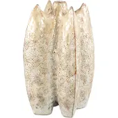 Ptmd Shareece Cream Ceramic Shaped Vase Large (Beige, 19.5x36x19.5cm)
