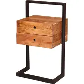 Molecule Nachtkastje Rigid 2L Massief Acacia Naturel