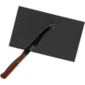 Cosy & Trendy Kaas serveerplank leisteen 18 cm met kaasmes