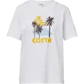 s.Oliver Shirt lichtblauw / donkerbruin / geel / wit