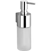 Emco Loft zeepdispenser van gesatineerd kristalglas voor reling, chroom
