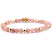 Heaven Eleven - meisjes armband - sunstone goud RVS - 4mm - 15cm