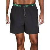 Jack & Jones Heren Short MAUI JJSWIM regular fit Zwart XXL Volwassenen