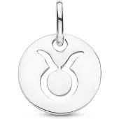 The Jewelry Collection Zilver Gerhodineerde Hanger sterrenbeeld stier 1333695
