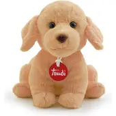 Trudi - Puppies Knuffel Hond 18 cm - Handgemaakt in Italie - Zacht pluche - Knuffeldier voor jongens en meisjes - Beige - 16x18x18 cm maat S