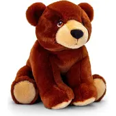 Keel Toys pluche bruine beer 18cm duurzaam knuffeldier.