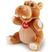 Trudi Puppy Knuffel Nijlpaard 23 cm - Hoge kwaliteit pluche knuffel - Knuffeldier voor jongens en meisjes - Oranje - 16x23x15 cm maat S
