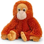 Keel Toys pluche orang-oetan knuffel 18cm duurzaam speelgoed.