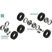 Italeri Modelbouwpakket Vrachtwagens - 3909 European Tractors Tyres and Rims Plastic - 1:24 - Modelbouw