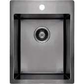 Deante RVS spoelbak, 1 kom, geborsteld oppervlak, diverse montageopties, roestvrij staal 304, omkeerbaar, inclusief accessoires, breedte 505 mm, diepte 200 mm