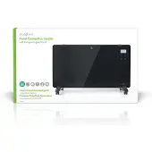 Nedis HTPL20FBK Convectorkachel Met Glazen Paneel Zwart
